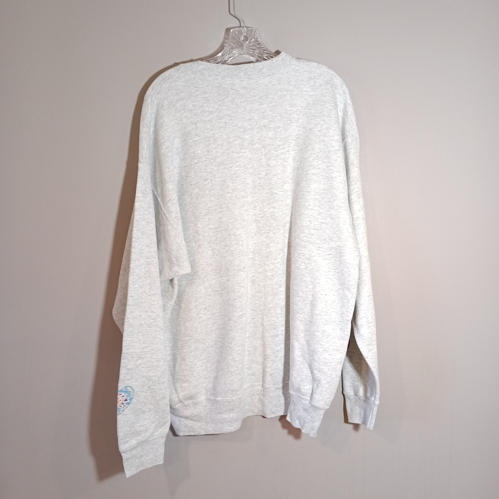 Vintage 90s Fruit of the Loom Heavy Cotton Southwest Wolf Graphic Sweatshirt XL - Picture 6 of 7